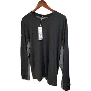 VRST x Smartwool Men's Long Sleeve Crew Neck Training Shirt $108 Xl Black Gray